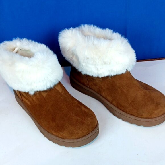 Cliffs By White Mountain Women's Ankle Boots Slip On Faux Fur Sz 7.5M - Picture 1 of 7